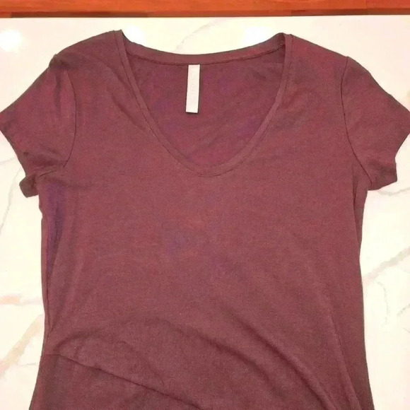Athleta Womens Short Sleeve V Neck Mini Dress Purple Size Small - Picture 6 of 9